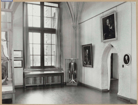 Room 114 seen to the southeast with a costume in the corner, 1963 Canvas Print