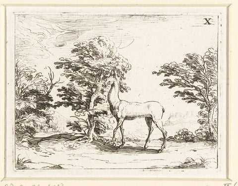 Hinde in a Forest, Jacques Callot, 1646 Canvas Print