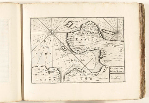 Map of the bay of Porto Bello in Panama, ca. 1702, anonymous, 1702 - 1703 Canvas Print