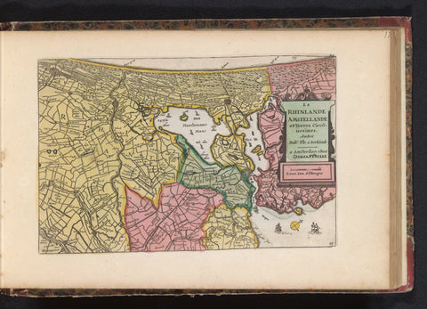 Map of Rhineland and Amstelland, anonymous, 1735 Canvas Print