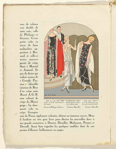 Art - Goût - Beauté, Feuillets de l' élégance féminine, Janvier 1924, No. 41, 4e Année, p. 10, anonymous, 1924 Canvas Print