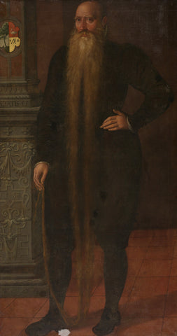 Portrait of Pieter Dircksz, called Long Beard, Council Member of the Orphan Chamber in Edam, Aert Pietersz. (attributed to), 1583 Canvas Print