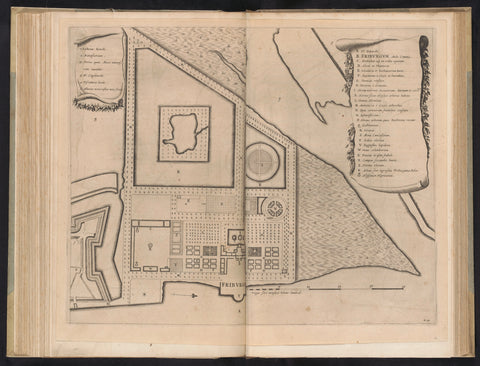 Map of Vrijburg Palace, ca. 1636-1644, Jan van Brosterhuyzen, 1645 - 1647 Canvas Print