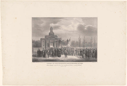 Departure of voluntary Amsterdam militia, 1830, anonymous, 1830 - 1831 Canvas Print