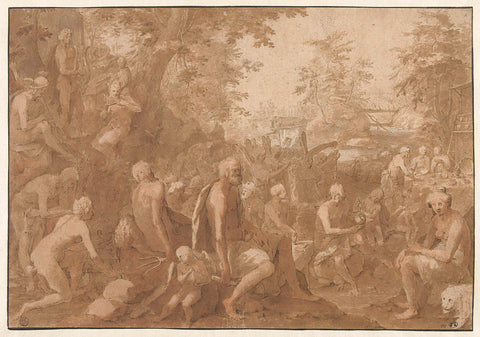 Banquet of the Gods, Paulus Willemsz. van Vianen, 1623 - 1652 Canvas Print