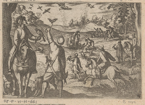 Valkenjacht, Antonio Tempesta, 1598 Canvas Print