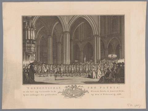 Society Pro Patria in the Nieuwe Kerk, 1786, Caspar Jacobsz. Philips, 1786 - 1788 Canvas Print