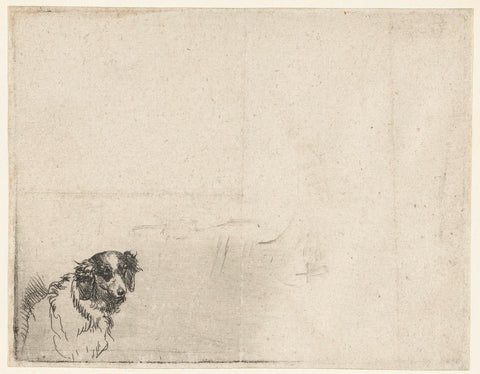 Head of a dog, anonymous, 1630 - 1700 Canvas Print