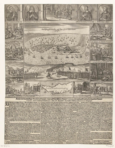 Conquest of Fort Zeelandia on Formosa by the Chinese and the torture and murder of the Reformed pastors, 1661, anonymous, 1663 Canvas Print