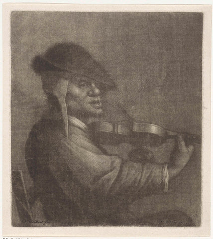 Violin player (the Hearing), Wallerant Vaillant, 1658 - 1706 Canvas Print