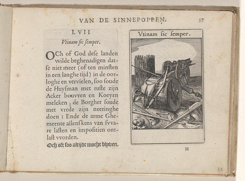 LVII Vtinam sic semper, Roemer Visscher, 1614 Canvas Print