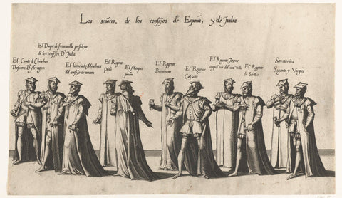 Members of Spanish and Italian Councils, no. 33, Joannes van Doetechum (I), 1559 Canvas Print