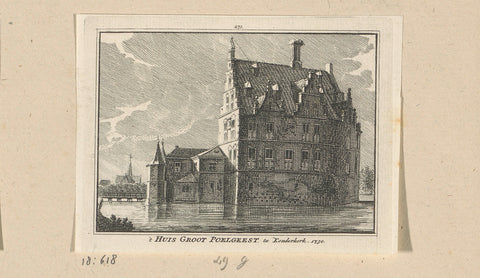 View of Castle Groot Poelgeest, 1730, Hendrik Spilman, 1750 - 1792 Canvas Print