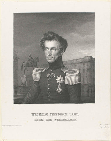 Portrait of Frederick, Prince of the Netherlands, Franz Krüger, 1826 Canvas Print