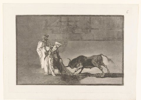 Bullfighters in an arena, Francisco de Goya, 1811 - 1816 Canvas Print