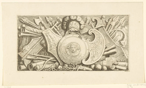 Panel with trophy, Hubert Quellinus, 1719 Canvas Print