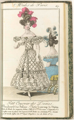 Petit Courrier des Dames, 15 February 1829, No. 617 : Robe de blonde..., anonymous, 1829 Canvas Print