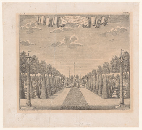 Garden of the Governor's Palace in Batavia, Andreas Hofer, 1744 Canvas Print