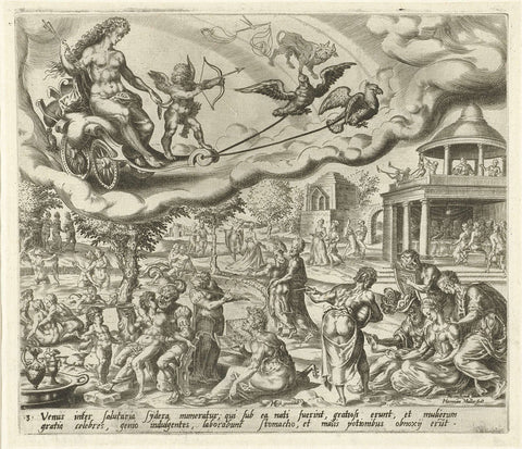 The Planet Venus and Her Children, Harmen Jansz Muller, 1566 - 1570 Canvas Print