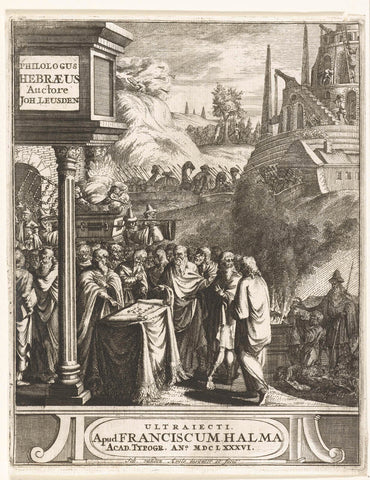 Compilatie van scènes uit de Joodse geschiedenis, Johannes Jacobsz van den Aveele, 1686 Canvas Print