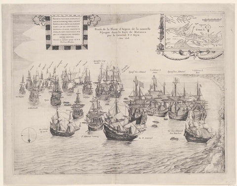 Conquest of the Silver Fleet in the Bay of Matanzas by Admiral Piet Heyn, 1628, anonymous, 1628 Canvas Print