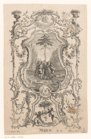 May, anonymous, 1705 - 1766 Canvas Print