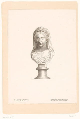 Antique bust of Ceres, Etienne Baudet, 1677 Canvas Print