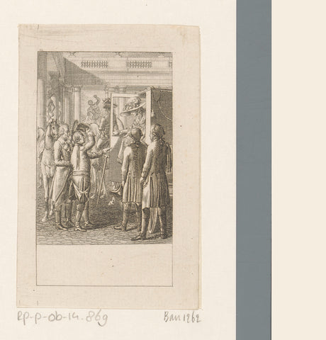 Walstein en Caroline bij Frederik de Grote in Potsdam, Daniel Nikolaus Chodowiecki, 1786 Canvas Print