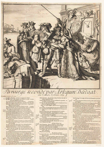 Cartoon on the departure of James II to Ireland, 1689, Romeyn de Hooghe (circle of), 1689 Canvas Print