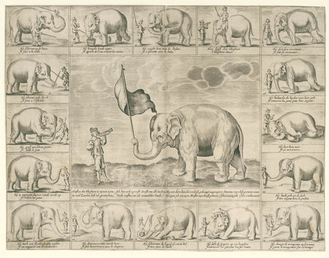 Hansken the Elephant, anonymous, c. 1650 Canvas Print