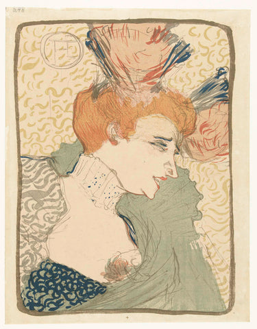 Portrait of the Music Hall Entertainer Marcelle Lender, Henri de Toulouse-Lautrec, 1895 Canvas Print