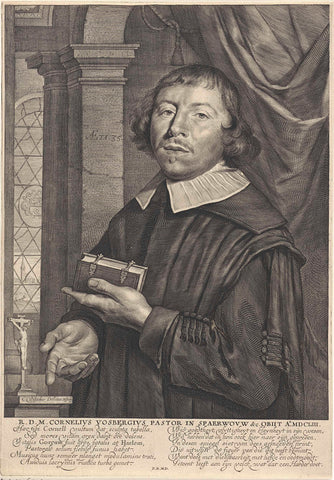 Portrait of Cornelius Vosbergen, Cornelis Visscher (II), 1653 Canvas Print