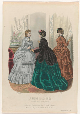 La Mode, ca. 1860, Pl. 268 : Rubaneries de La Ville de Lyon (...), anonymous, c. 1859 - c. 1861 Canvas Print