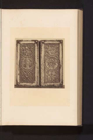 Diptych of ivory with representations from the New Testament, from the Cathedral of Our Lady in Tournai, exhibited at an exhibition on religious objects from the Middle Ages and Renaissance in 1864 in Mechelen, Joseph Maes, 1864 Canvas Print