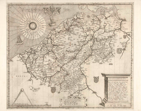 Map of Flanders, anonymous, 1559 Canvas Print