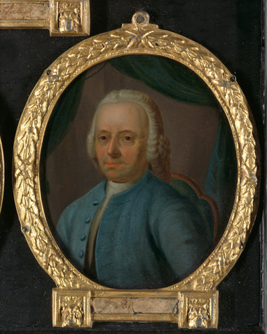 Portrait of Joannes Badon, Poet from Vlaardingen, Nicolaas Reyers, 1732 - 1771 Canvas Print