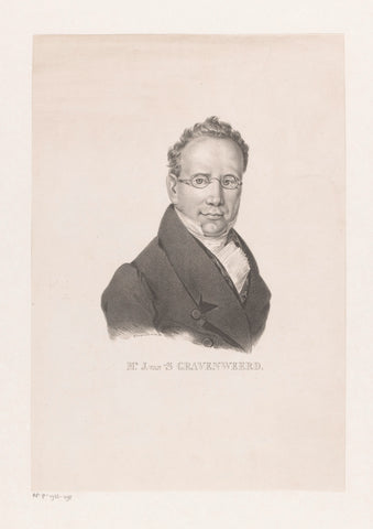 Portrait of Jan van 's-Gravenweerd, Harmanus Langerveld, 1820 - 1830 Canvas Print