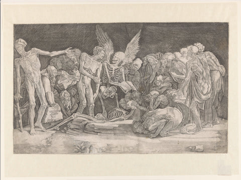 Skeletons, Agostino Veneziano, 1518 Canvas Print