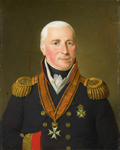 Portrait of Gerrit Verdooren (1757-1824), Vice-admiral, Adriaan de Lelie, 1814 - 1820 Canvas Print