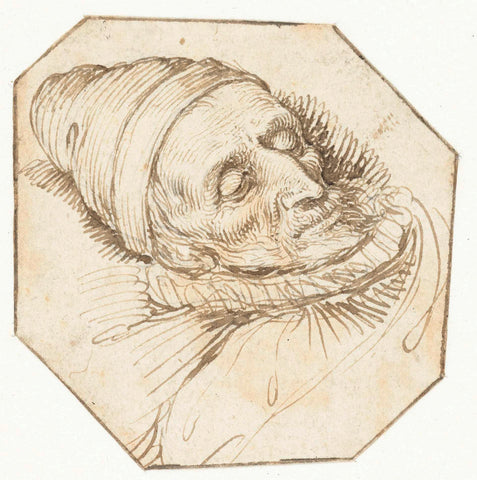 Portrait of a man on his deathbed, Jacob de Gheyn (II), 1575 - 1625 Canvas Print