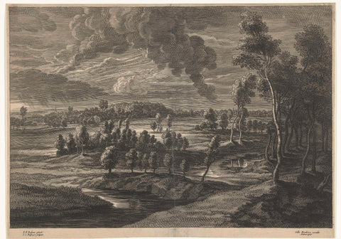 Landscape, Schelte Adamsz. Bolswert, 1596 - 1659 Canvas Print