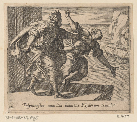 Polymestor vermoordt Polydorus, Antonio Tempesta, 1606 Canvas Print