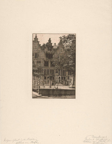 Huis aan de Herengracht, Jan van der Heyden, 1867 - 1936 Canvas Print