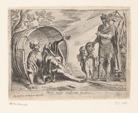 Alexander the Great and Diogenes, Pierre Brebiette, 1608 - 1650 Canvas Print