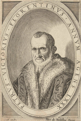 Portrait of Pietro Vettori, Cornelis Cort, 1584- 1585 Canvas Print