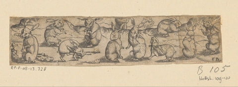 Frisian with rabbits, Franz Isaac Brun, c. 1559 - c. 1596 Canvas Print