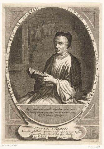 Portret van Thomas à Kempis, Frederick Bloemaert, 1719 Canvas Print