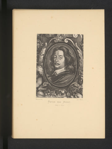 Reproduction of an engraving of a portrait of Pieter van Avont by Wenceslaus Hollar, Joseph Maes, c. 1872 - in or before 1877 Canvas Print