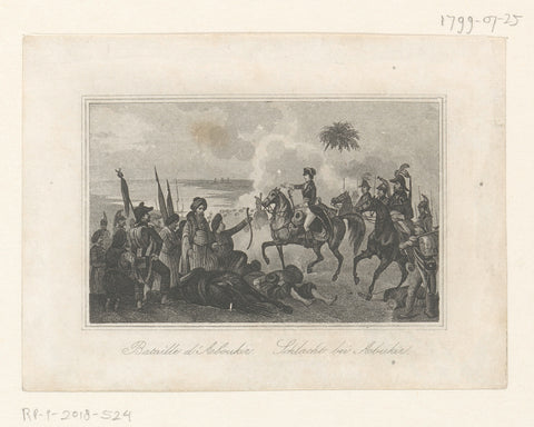 Battle of Aboekir, 1799, anonymous, 1821 - 1899 Canvas Print