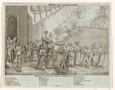 Expulsion of the Brabant theocrats from Brussels, 1790, anonymous, 1790 Canvas Print